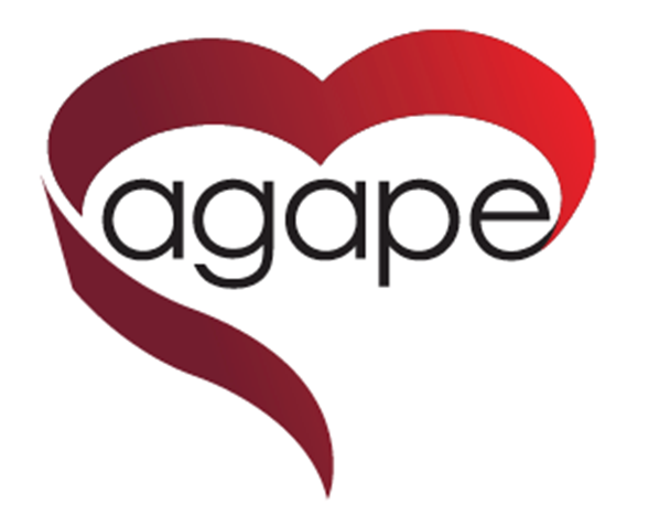 agape heart red